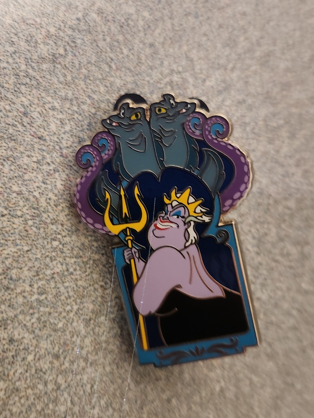 Disney Ursula Enamel Pin in Purple, Black, Teal & Yellow